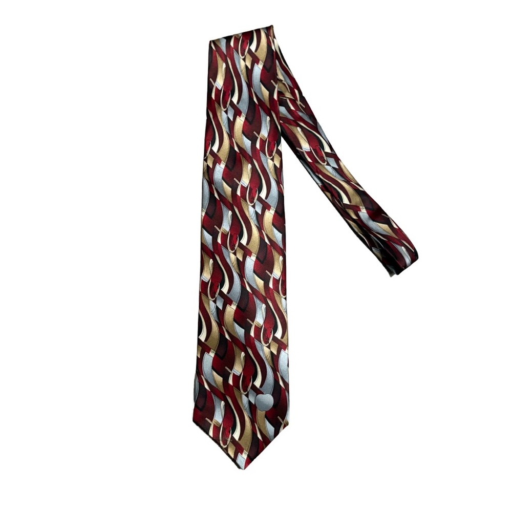 Vintage The Beatles Apple Records 1 100% Silk Tie Licensed 90s Memorabilia